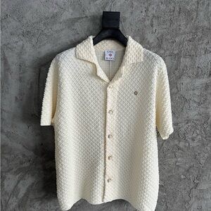 CASABLANCA Off-White Textured Knit Shirt